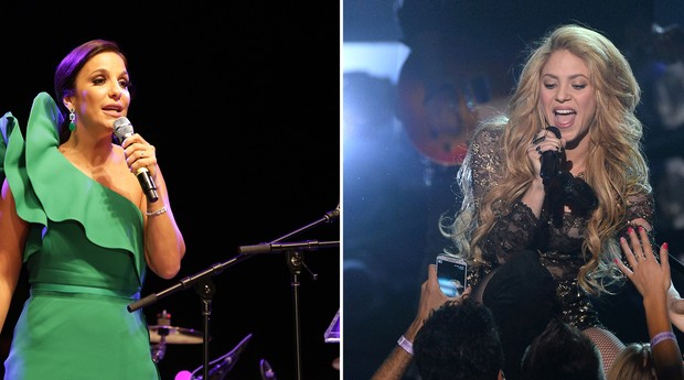 Ivete e Shakira  (Foto: Alexander Tamargo/Getty Images for BrazilFoundation e Ethan Miller/Getty Images)