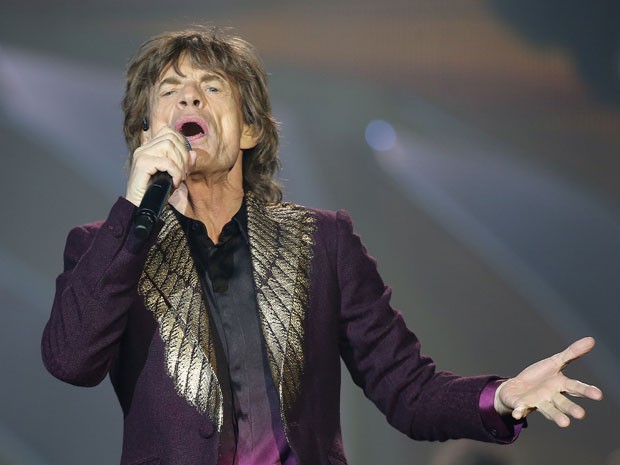 Mick Jagger durante show dos Rolling Stones em Düsseldorf, na Alemanha, em 19 de junho