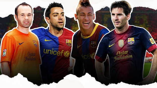 Neymar se une a Iniesta, Xavi e Iniesta como uma das estrelas do Barcelona