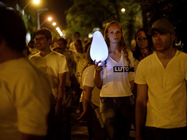 Grande presença de jovens na passeata Foto: Fernando Borges / Terra