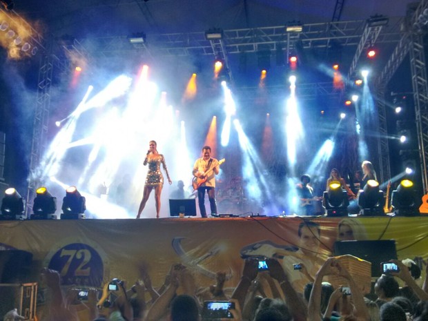 Banda XCalypso fez primeiro show ao vivo em Ananindeua (Foto: G1 PA)