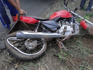 Moto onde as vítimas se encontravam em Piripiri