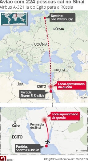 Mapa queda do avião (Foto: Editoria de Arte/G1)