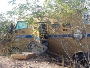 Carro-forte atacado por quadrilha em Canto do Buriti