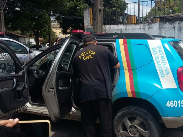 Soldado atirou em cabo da PM na manhã deste domingo (Foto: Danielle Fonseca / TV Globo)