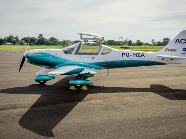 Voo foi de apresentação oficial do avião (Foto: Itaipu Binacional/ Divulgação)