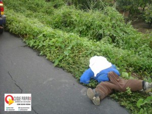 Boneco foi jogado na estrada para enganar a PRF