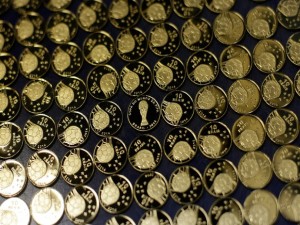 Moedas de ouro comemorativas da Copa do Mundo