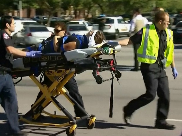 Tiroteio na Califórnia (Foto: Reprodução/GloboNews)