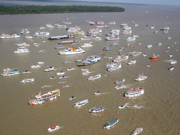 Círio de Nazaré Belém romaria fluvial (Foto: Raimundo Paccó/Frame/Frame/Estadão Conteúdo)