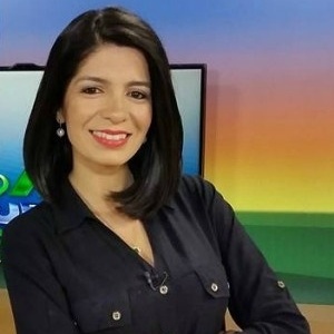 A jornalista Priscilla Sampaio, da TV Morena, afiliada da Globo no Mato Grosso do Sul