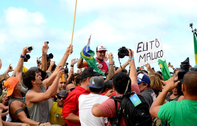 Gabriel Medina, comemoração, surfe Pipeline (Foto: Pedro Gomes Photography)