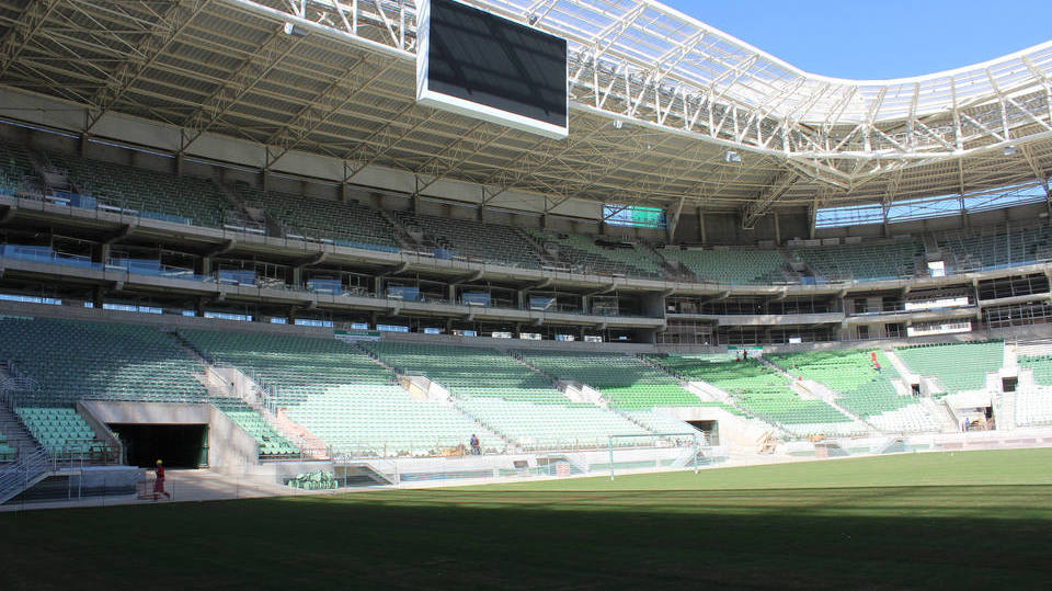 Arquibancadas do Allianz Parque, estádio do Palmeiras, em São Paulo