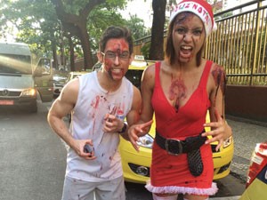 Matheus e Michele contaram que se divertiram muito na caminhada (Foto: Káthia Mello / G1)