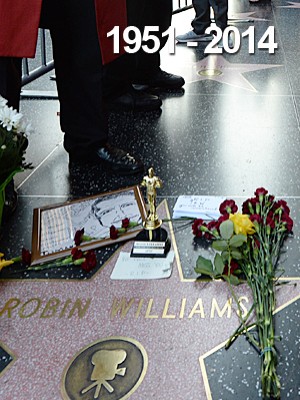 Fãs homenageiam Robin Williams, que morreu aos 63 anos nos EUA (Robyn Beck/APF Photo)