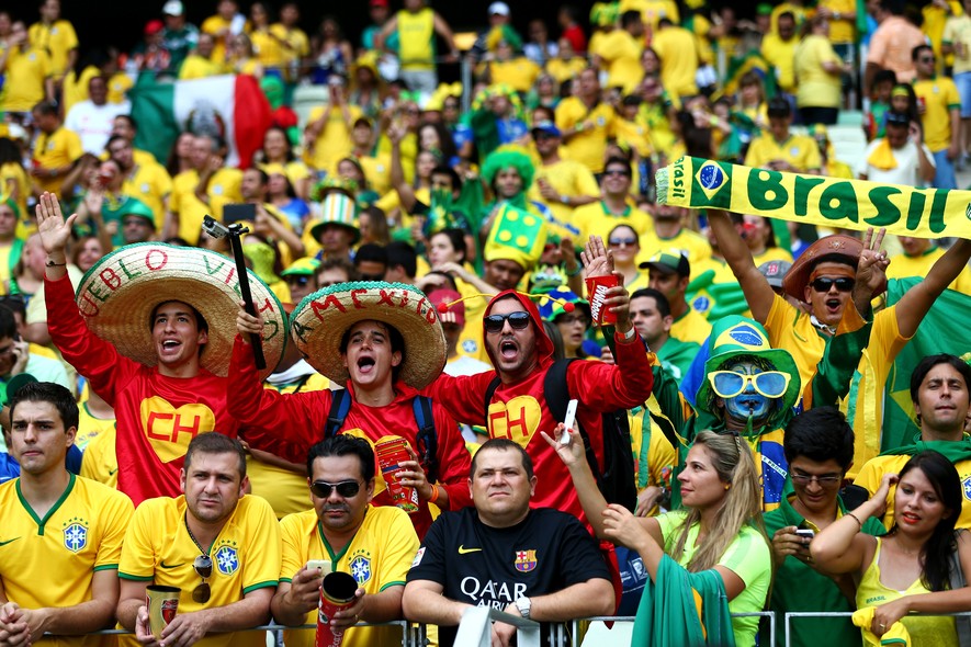 A torcida no Castelão no jogo Brasil