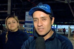 Juliano Pinto, voluntário que deu o pontapé na abertura (Foto: Reprodução/TV Globo)