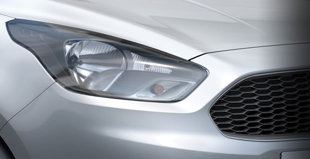 Novo Ford Ka 2015 - Farol e grade