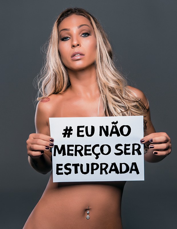 PODEROSA Valesca Popozuda adere ao movimento em defesa das mulheres. ?O homem que ataca uma mulher tem instinto pior que o de um animal? (Foto: Julia Rodrigues/ÉPOCA)