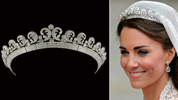 FRANÇA E INGLATERRA, JUNTAS - A Cartier foi designada fornecedora oficial da família real inglesa. Em seu casamento com o príncipe William, Catherine usou o diadema Halo, com 888 diamantes 