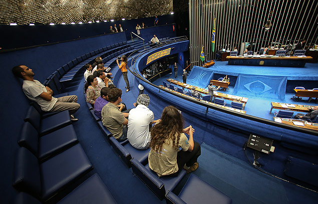 Sessão do Senado que votou pela transformação da corrupção em crime hediondo nesta quarta-feira (26)