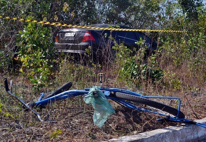 Adolescente conduzia esta bicicleta. (Foto: Kairo Amaral)