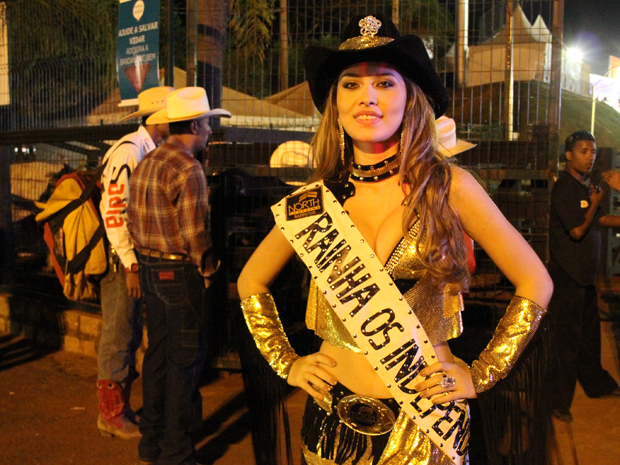 Rainha em ação na Festa do Peão de Barretos (Foto: Paulo Toledo Piza/G1)