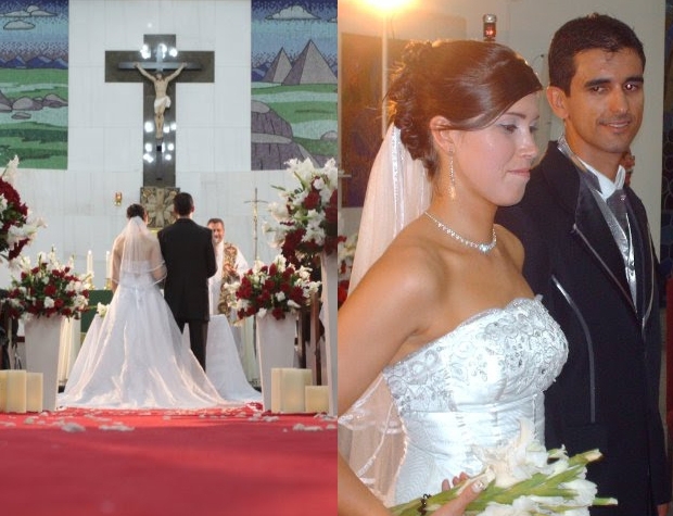 Montagem casamento da noiva sequestrada em Curitiba (Foto: Arquivo Pessoal/Glaucio Correa)