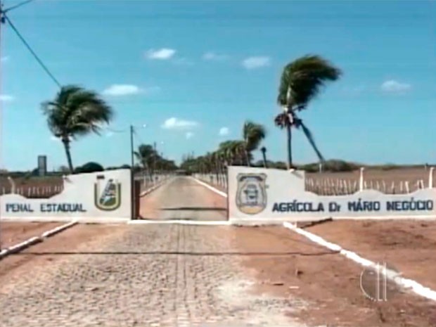 Penitenciária Agrícola Mário Negócio, em Mossoró (Foto: Reprodução/Inter TV Cabugi)