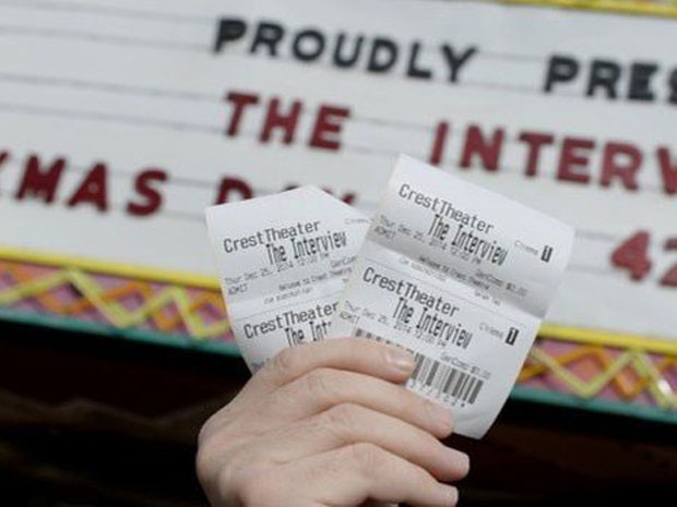 Ingressos para o filme 'A entrevista'; Sony havia cancelado lançamento, mas voltou atrás após duras críticas, inclusive de Obama (Foto: Reuters)