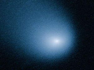 Imagem da Nasa mostra cometa Siding Spring capturada por câmera do Telescópio Espacial Hubble  (Foto: AP Photo/ESA/J.-Y. Li)