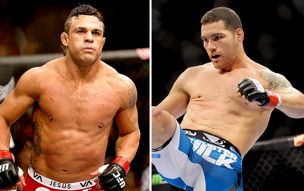 Montagem UFC Chris Weidman e Vitor Belfort (Foto: Editoria de Arte)