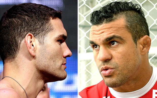 Montagem UFC Chris Weidman e Vitor Belfort (Foto: Editoria de Arte)