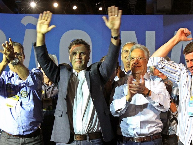 Aécio convenção PSDB (Foto: Sérgio Castro/Estadão Conteúdo)