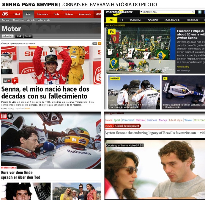 mosaico senna jornais (Foto: Reprodução )