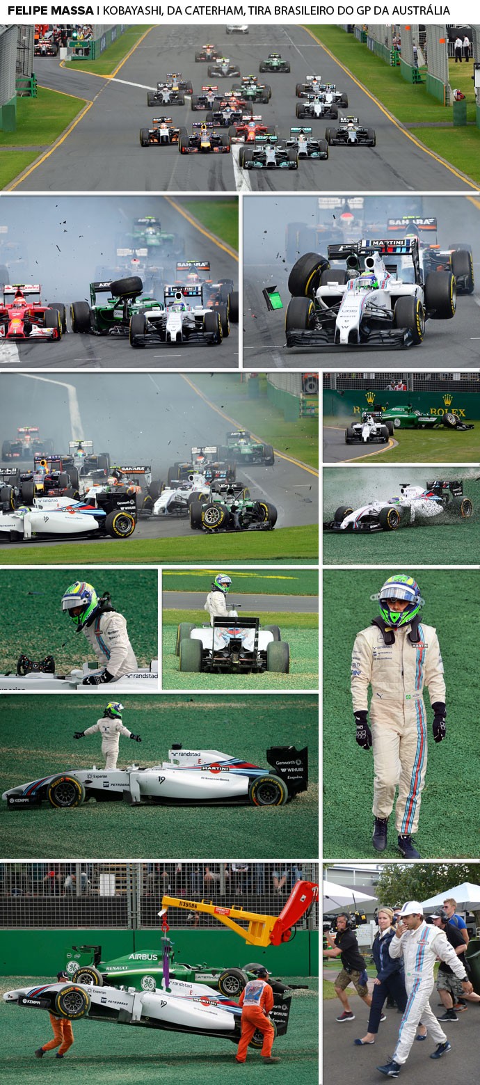 MOSAICO - Felipe MAssa williams gp da austrália (Foto: Editoria de arte)