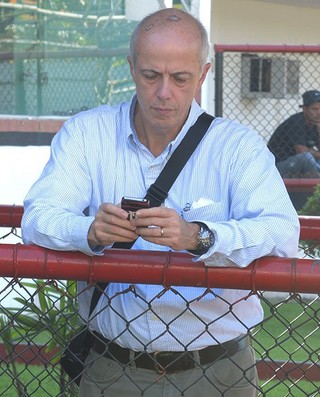 Wallim e Eduardo Bandeira de Mello gavea flamengo (Foto: Cahe Mota)