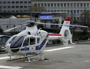 helicoptero Hospital schumacher frança Centre hospitalier de Moûtiers (Foto: Agência Reuters)