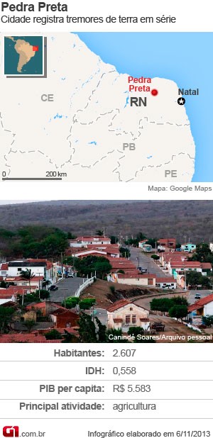 Mapa de Pedra Preta, no RN (Foto: G1)