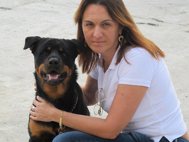 Cachorro Duque estava com Marcelo Fukuhara quando ele foi assassinado (Foto: Anna Gabriela Ribeiro/G1)